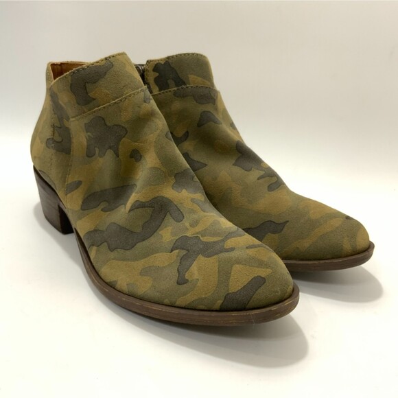 Lucky Brand Waterproof Brintly2 Bootie Suede Camouflage Ankle 7 - Picture 14 of 14